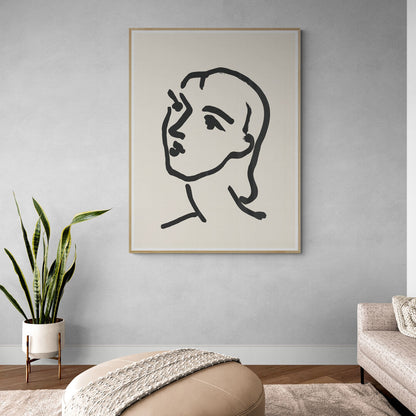 Visage minimaliste femme