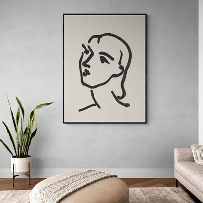 Visage minimaliste femme