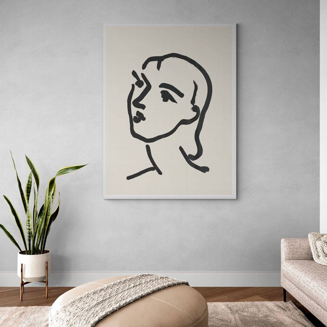 Visage minimaliste femme