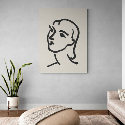 Visage minimaliste femme